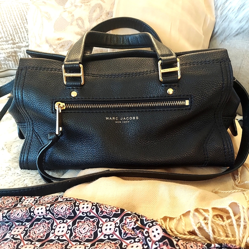 Marc Jacobs Black Satchel with Structured Design